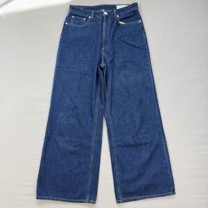 Rag & Bone Ruth Super High-Rise Ankle Wide Leg Jeans Sz 28 Indigo Dark Denim USA